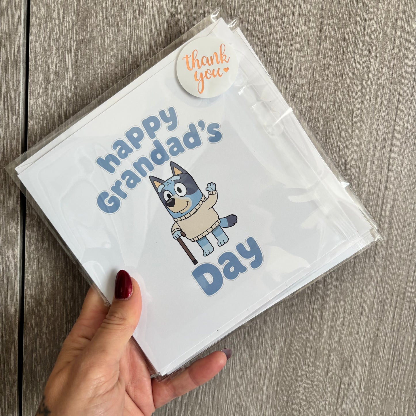 Bluey Inspired Father’s Day Card | Daddy, Pops, Grandad & Gramps Day Cards | Cute Kids Father’s Day Greeting Card | Handmade Card for Dad