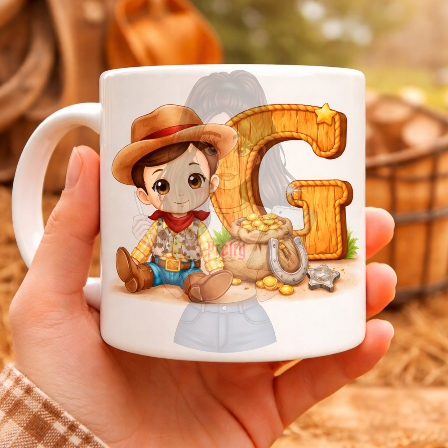 Western Cowboy Alphabet Clipart A-Z | Cute Chibi Cowboy Letters PNG | Nursery Alphabet Set | Kids Name Builder | Sublimation & Cricut Designs
