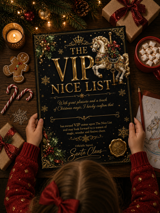 Pay What You Can Afford Personalised Christmas Nice List Certificate | A4 Printed Christmas Certificate| Santa Nice List | Child Christmas Keepsake | Gift from Santa