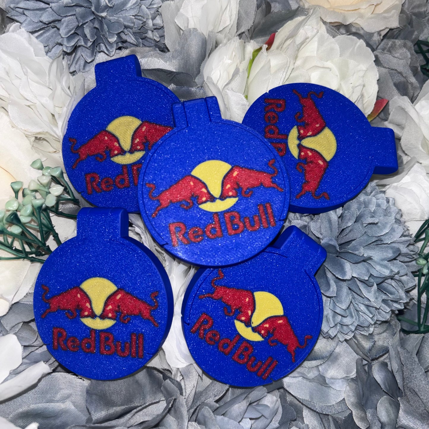 Wholesale Red Bull Can Lid Caps Pack of 5 | Small & Large Can Covers | Reusable Drink Lids | Keeps Drinks Fizzy & Spill Proof | 3D Printed Bulk
