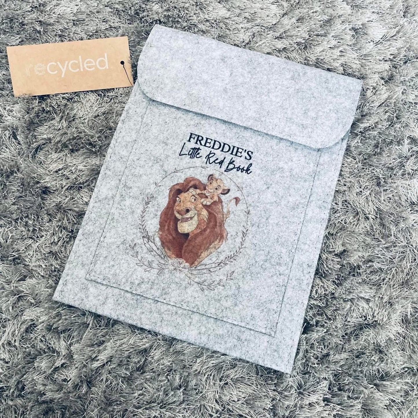 Personalised Little Red Book Holder | Custom Felt Health Record Cover | Baby Gift | New Parent Keepsake | Child Record Folder