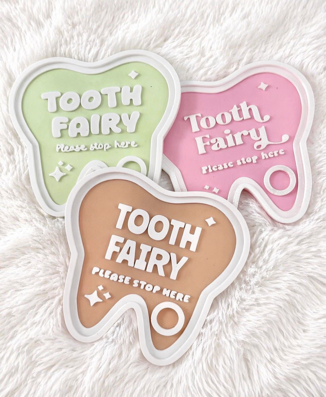 Personalised Tooth Fairy Door Sign | 3D Printed Kids Tooth Plaque | Magical Tooth Fairy Stop Here Sign