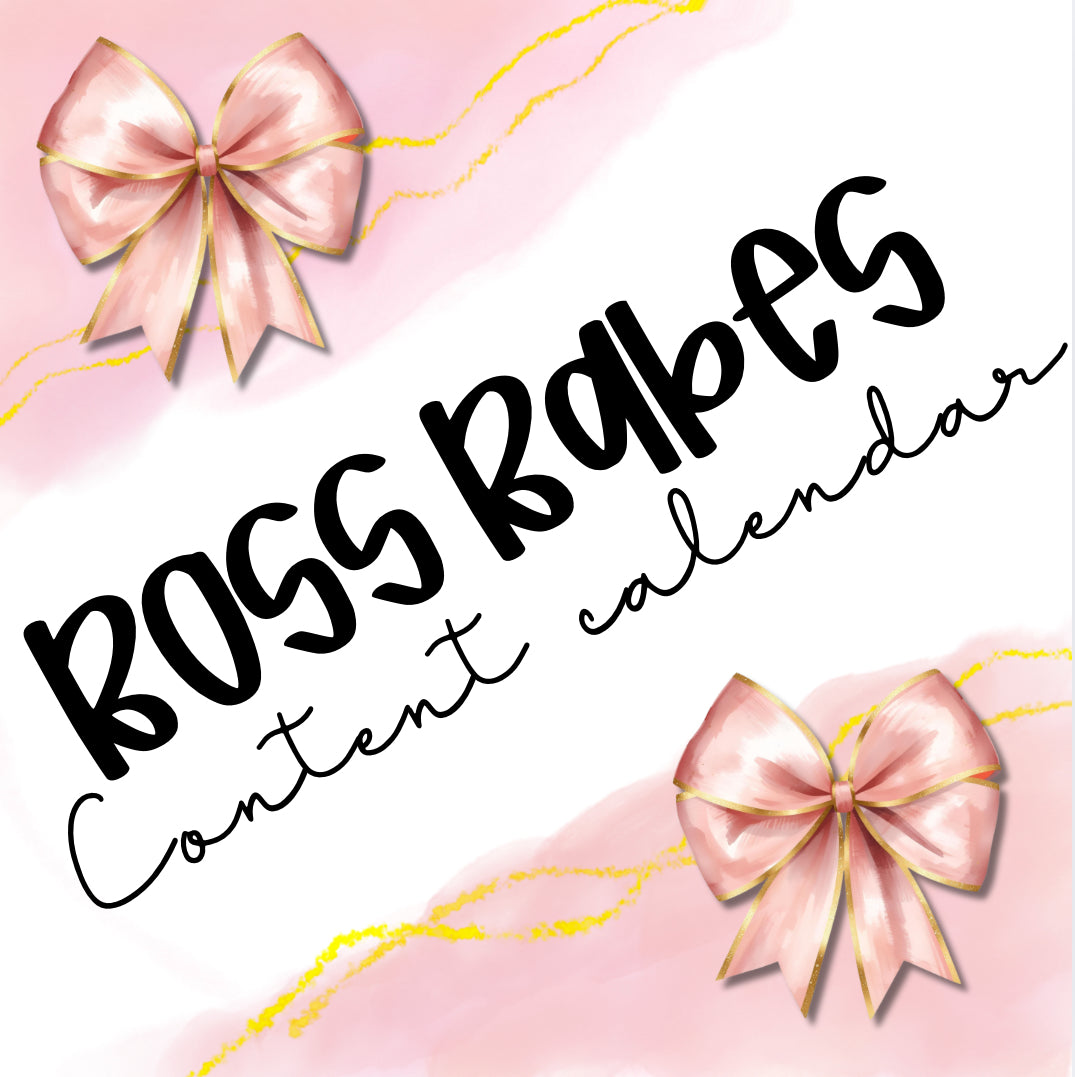 Boss babe - content calendar digital download