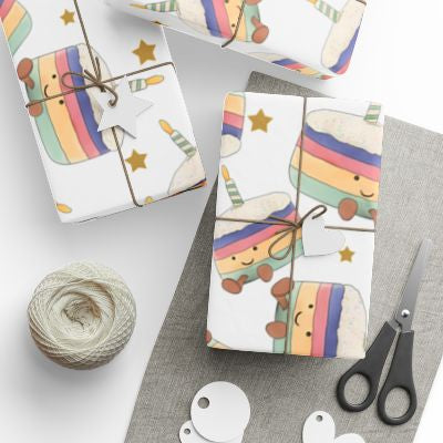 A3 Cute Birthday Cake Wrapping Paper Sheets | Pastel Kawaii Gift Wrap | Kids Birthday Wrapping Paper | Aesthetic Cake Pattern | Choice of 4 Designs