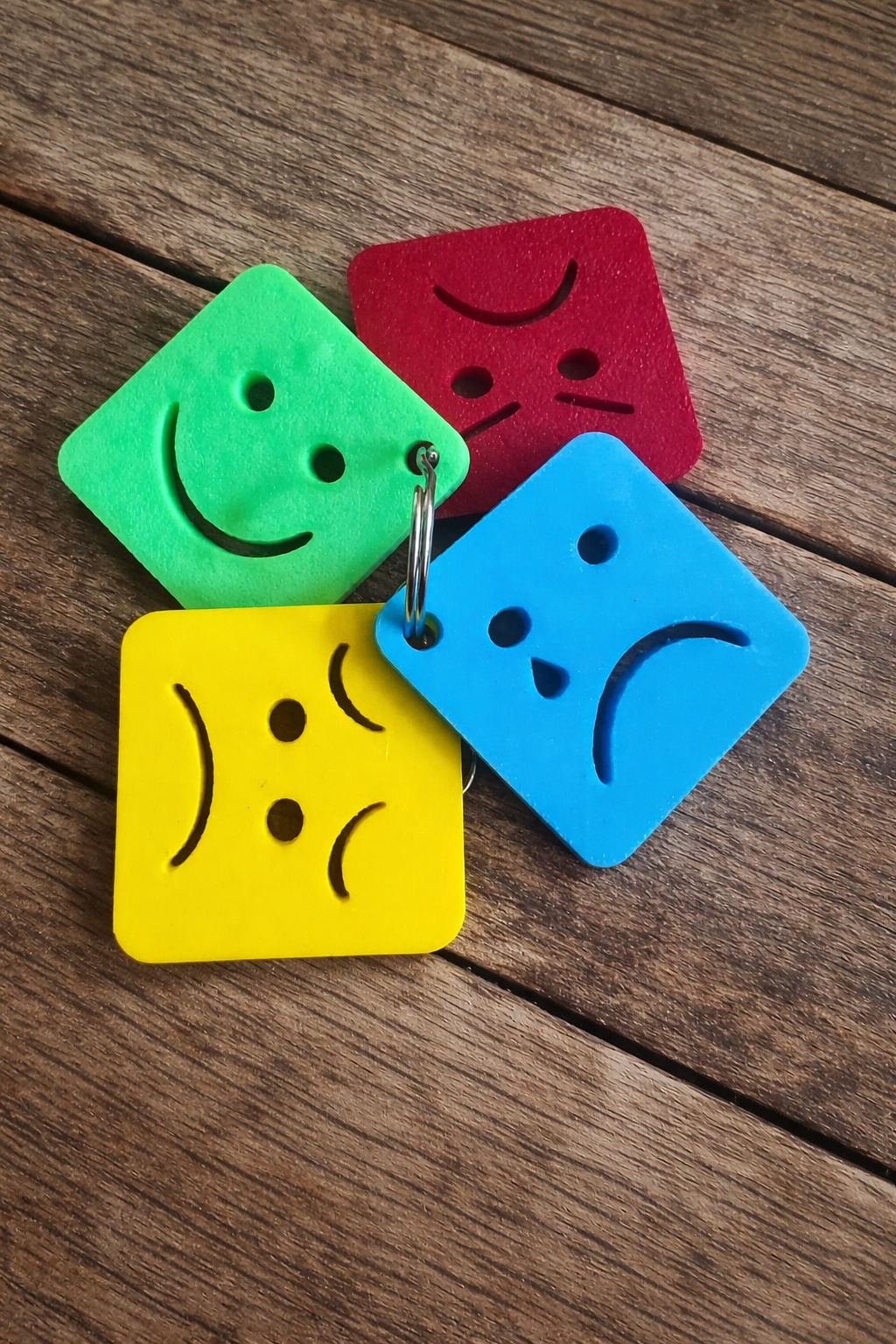 SEN Emotion Communication Keychain | Non Verbal Visual Feelings Tool | Autism ADHD Support Aid for Children