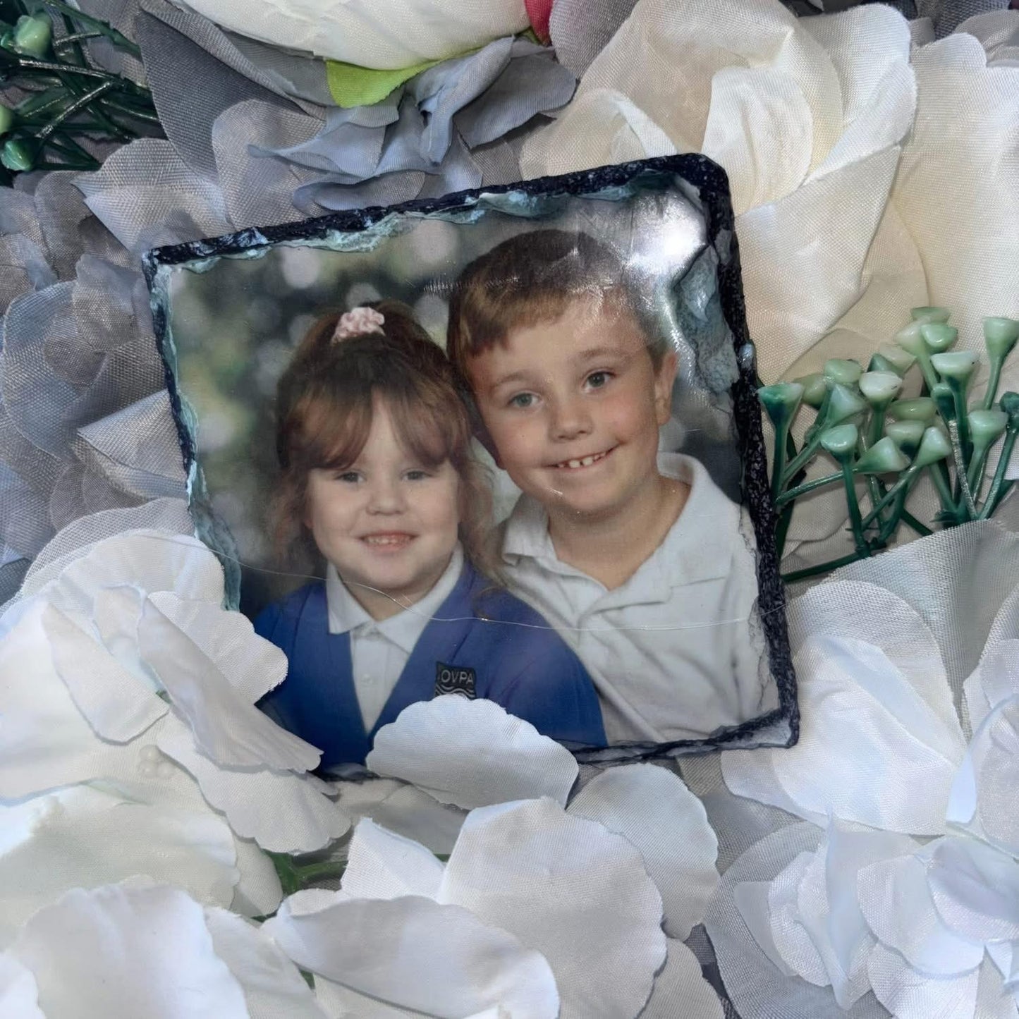 Personalised Photo Slate 15x15cm | Glossy Custom Picture Slate | Photo Gift