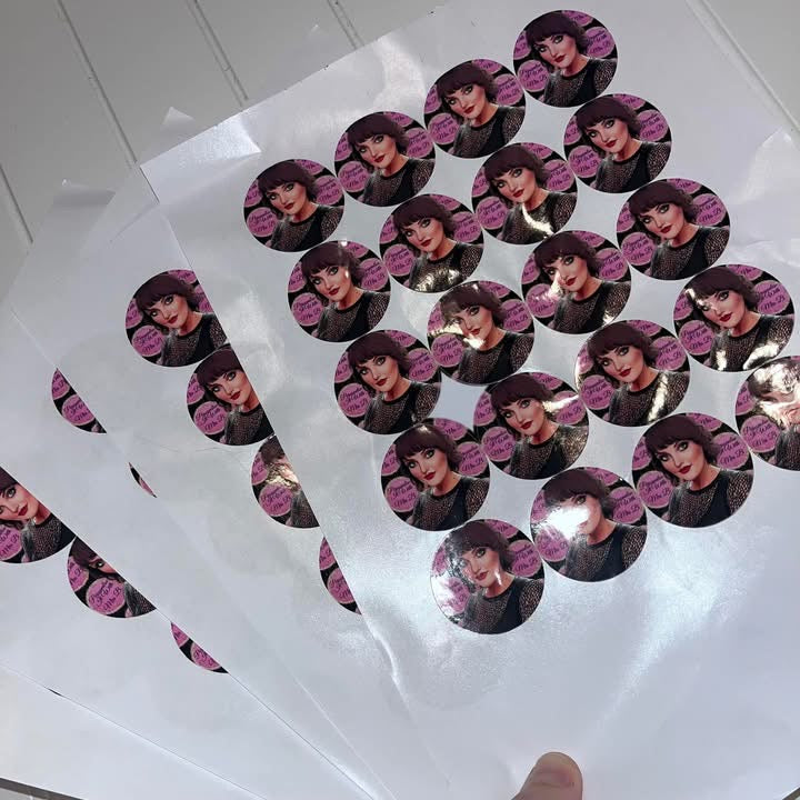 100 Custom Glossy Logo Stickers | Personalised Business Packaging Labels | Small Business Branding Stickers