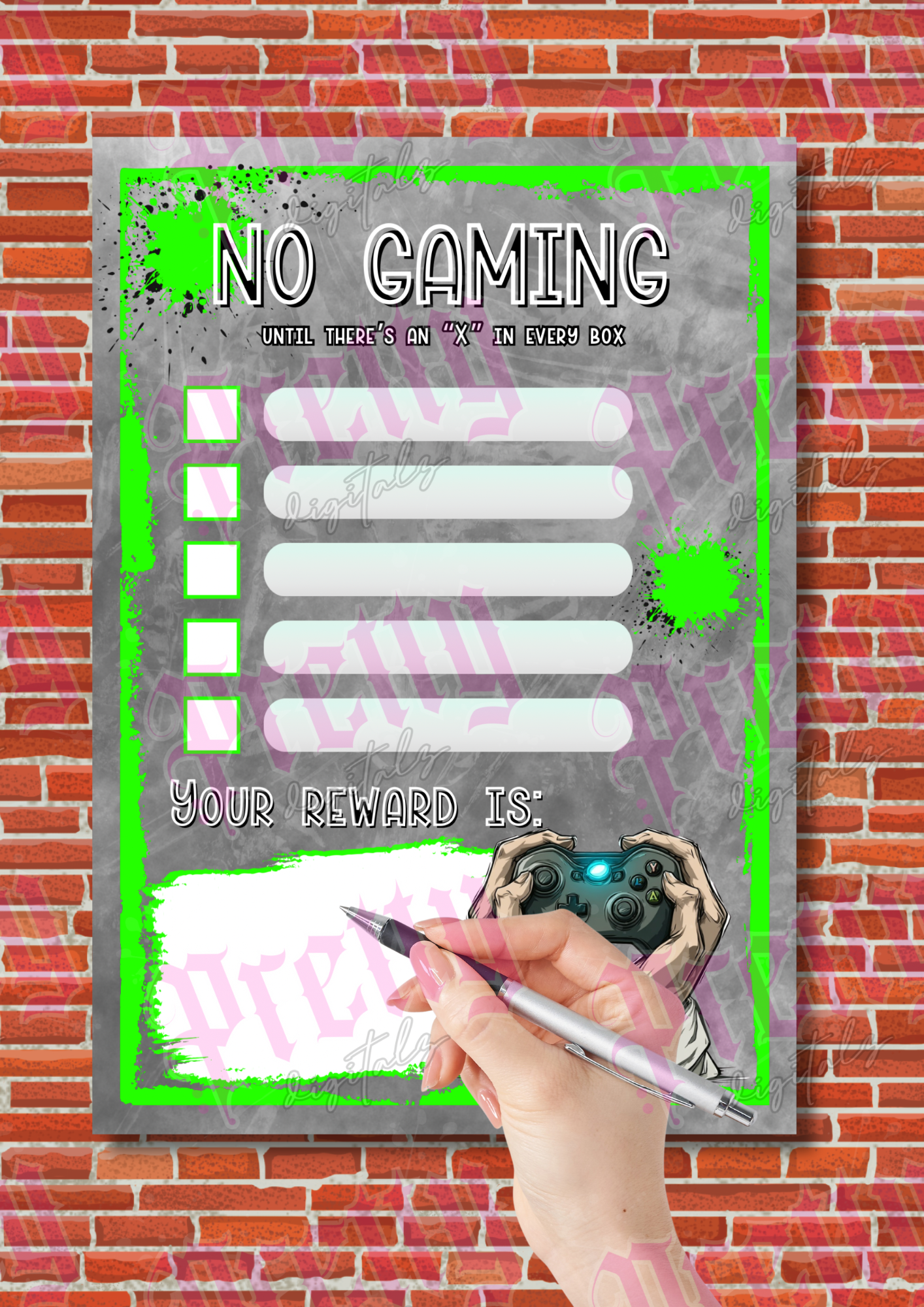 No gaming png design