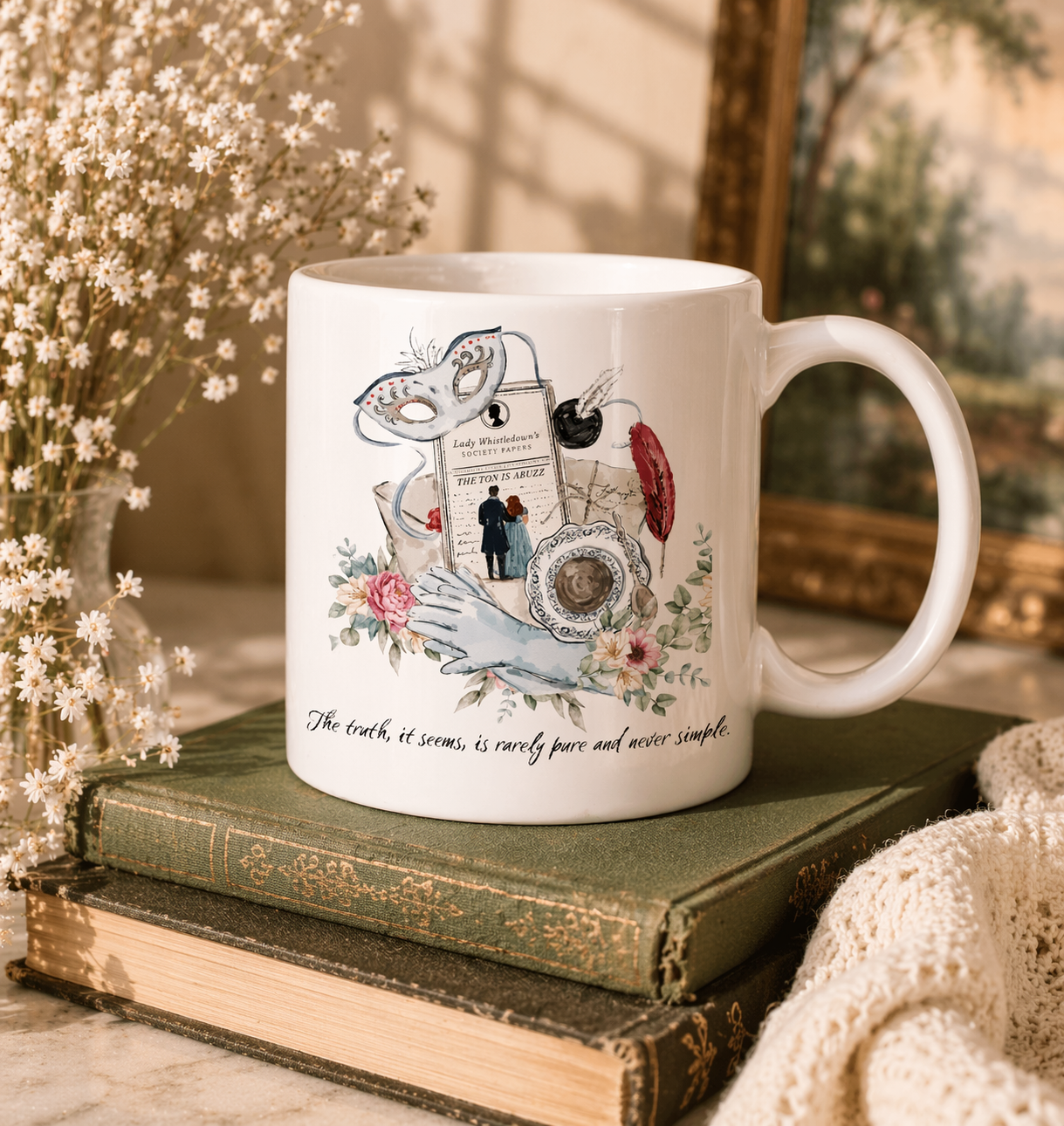 Bridgerton Inspired PNG Bundle | 4 Designs | Sublimation & UV DTF Ready | Vintage Romance Quotes | Mug Wrap PNG | Commercial Use