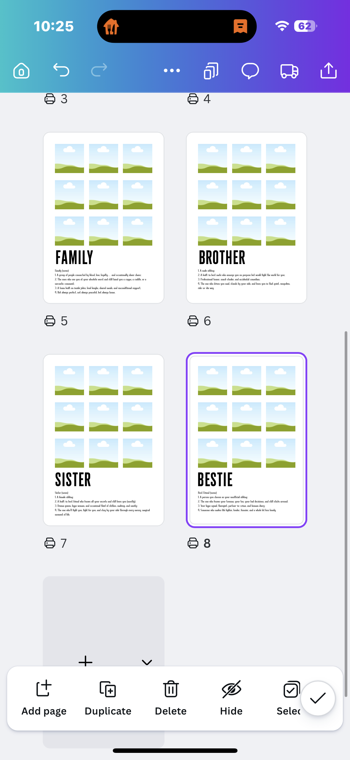 Family Photo Definition Print Bundle – Drag & Drop Canva Template | Nana Mum Dad Grandad Brother Sister Bestie | A4 Photo Collage Print | Instant Edit & Print