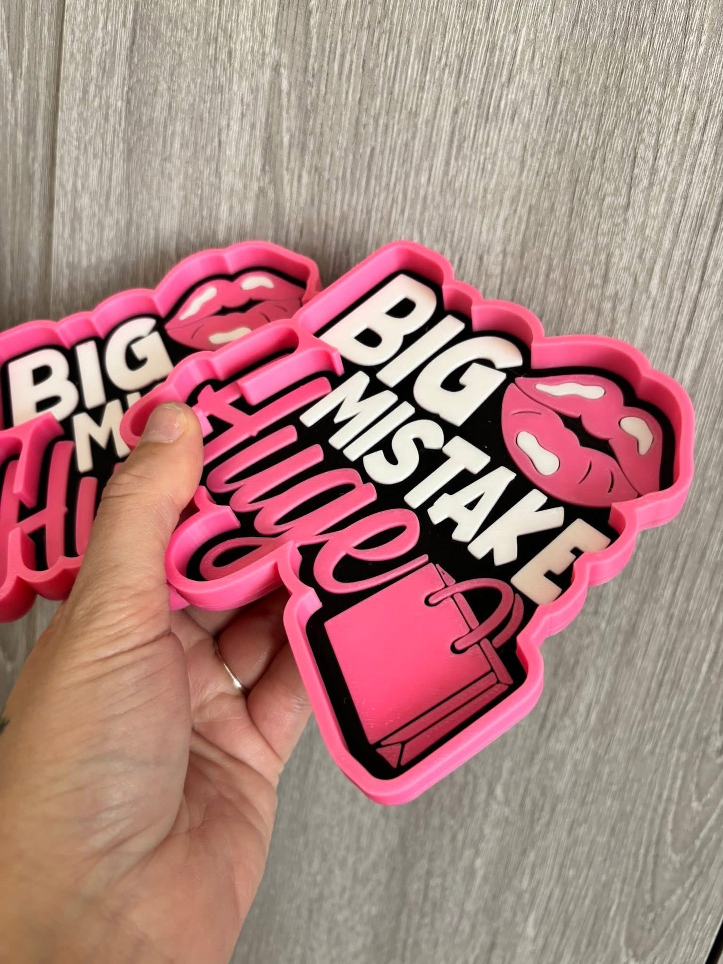 Big Mistake Huge Trinket Dish | Pretty Woman Inspired Jewellery Tray | Pink Girly Catchall Dish | 3D Printed Vanity Decor