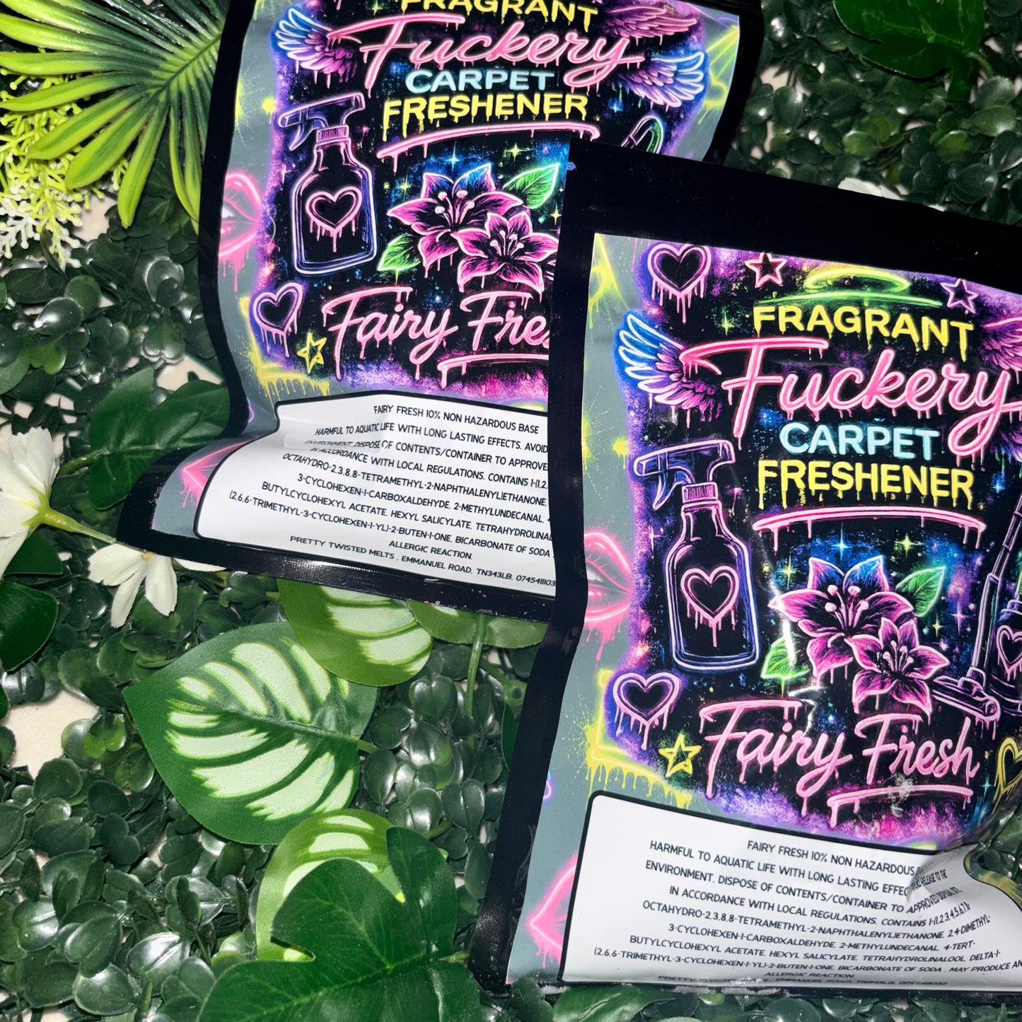 🌸 Fragrant F*ckery Carpet Freshener – 200g Bag | Luxury Carpet Freshener Powder | Fairy Fresh, Candy Floss, Sunset Blossom & More