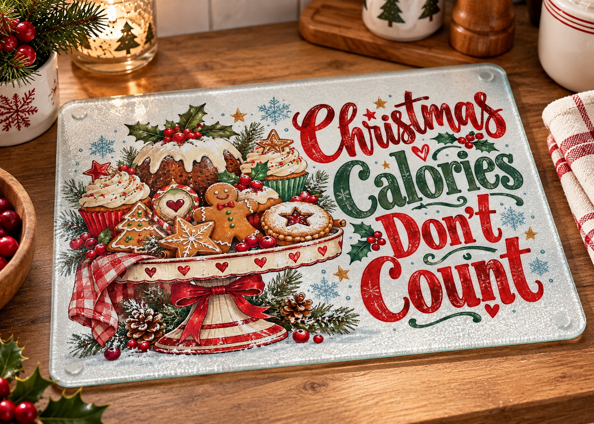 Christmas Kitchen Chopping Board PNG Bundle | 10 Festive Sublimation Designs | Funny Christmas Kitchen Digital Download