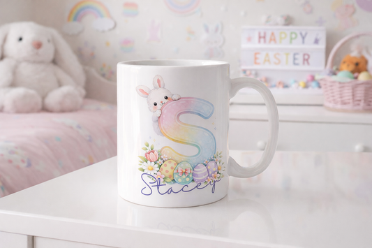 🌸 Pastel Easter Alphabet A–Z PNG Bundle – Bunny & Floral Watercolour Letters –