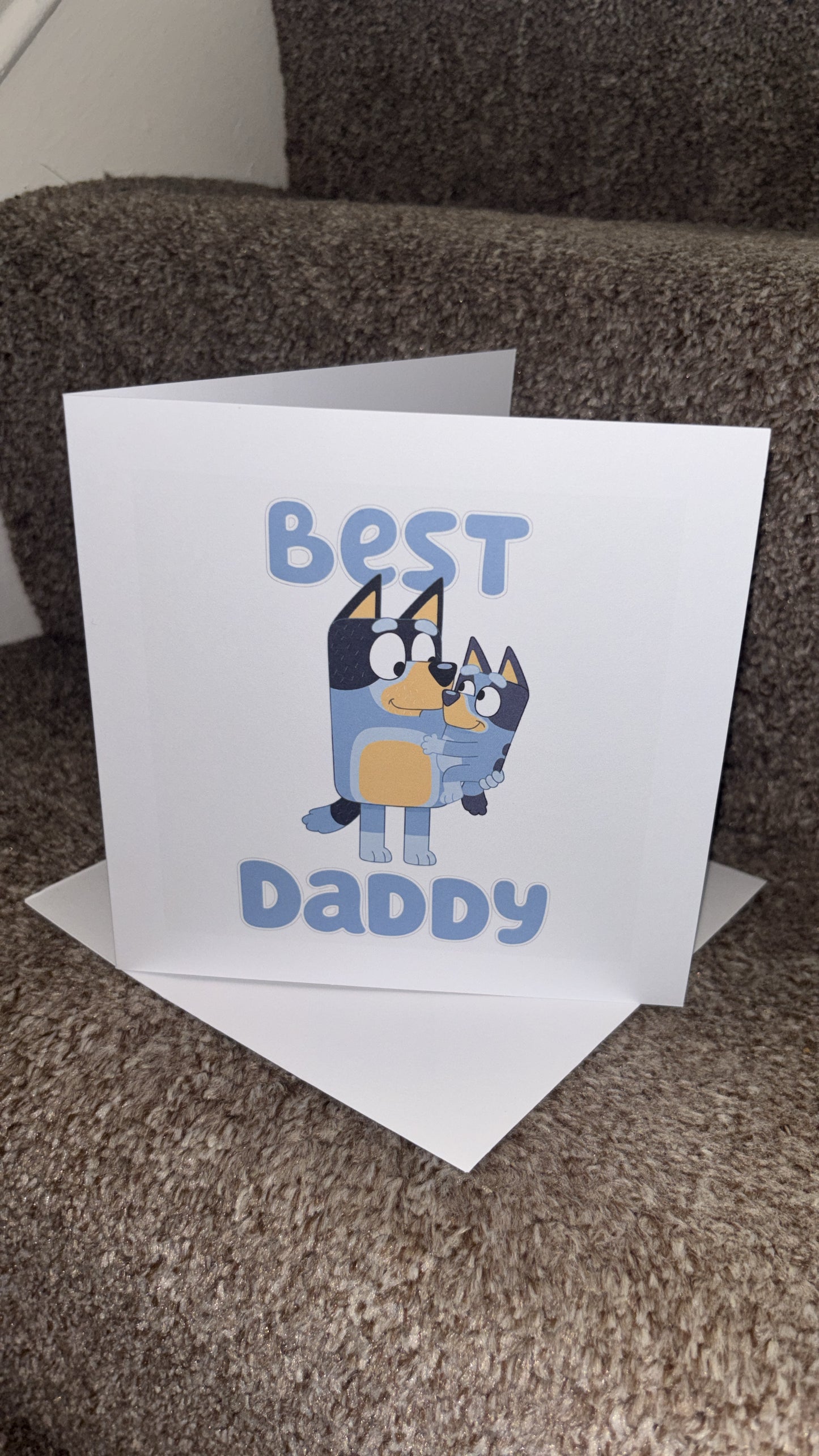 Bluey Inspired Father’s Day Card | Daddy, Pops, Grandad & Gramps Day Cards | Cute Kids Father’s Day Greeting Card | Handmade Card for Dad