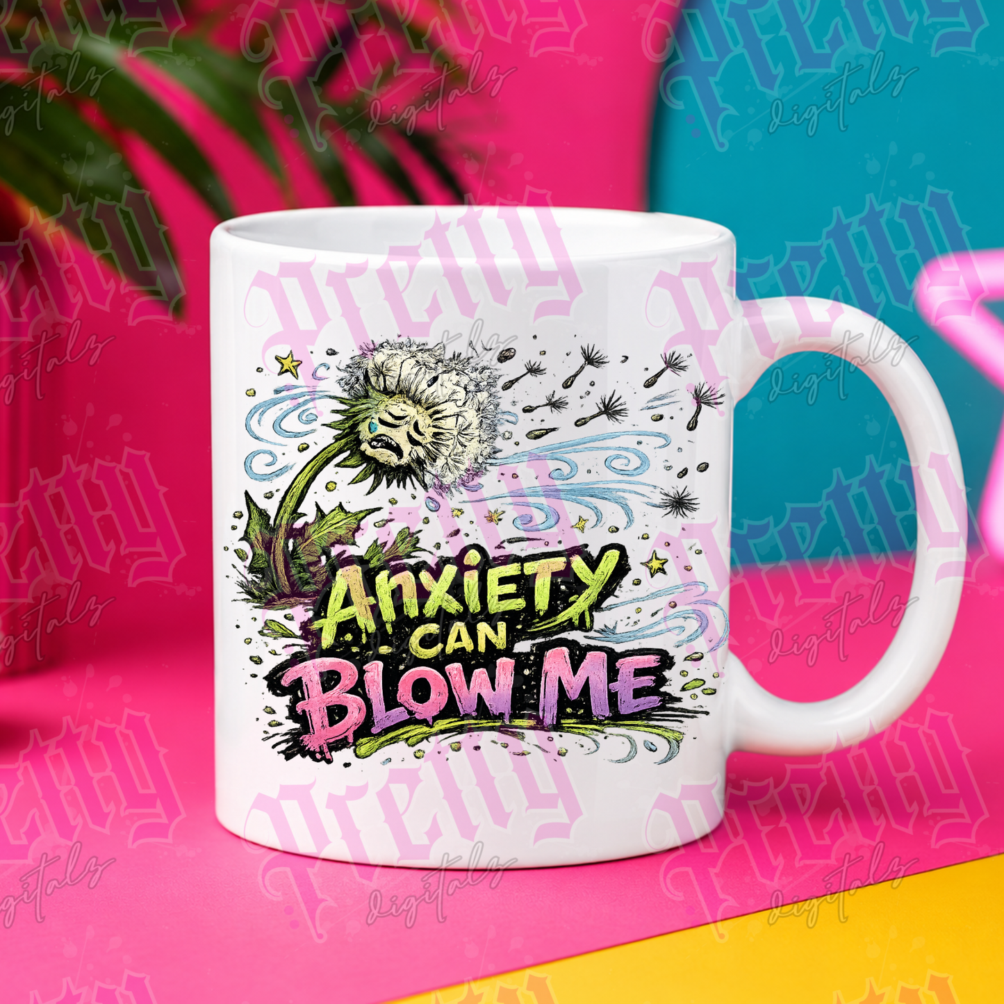 Funny Anxiety Mug 11oz | Humorous Mental Health Coffee Mug | Neurospicy Gift | ADHD Mug | Sarcastic Tea Cup | Gift for Friends & Coworkers