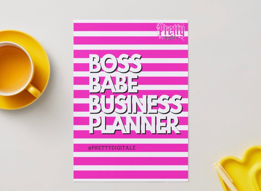 Boss Babe Business Planner – PLR Digital Download | Small Business Planner | Etsy Seller Planner | Printable Business Tracker | Resell Rights Included