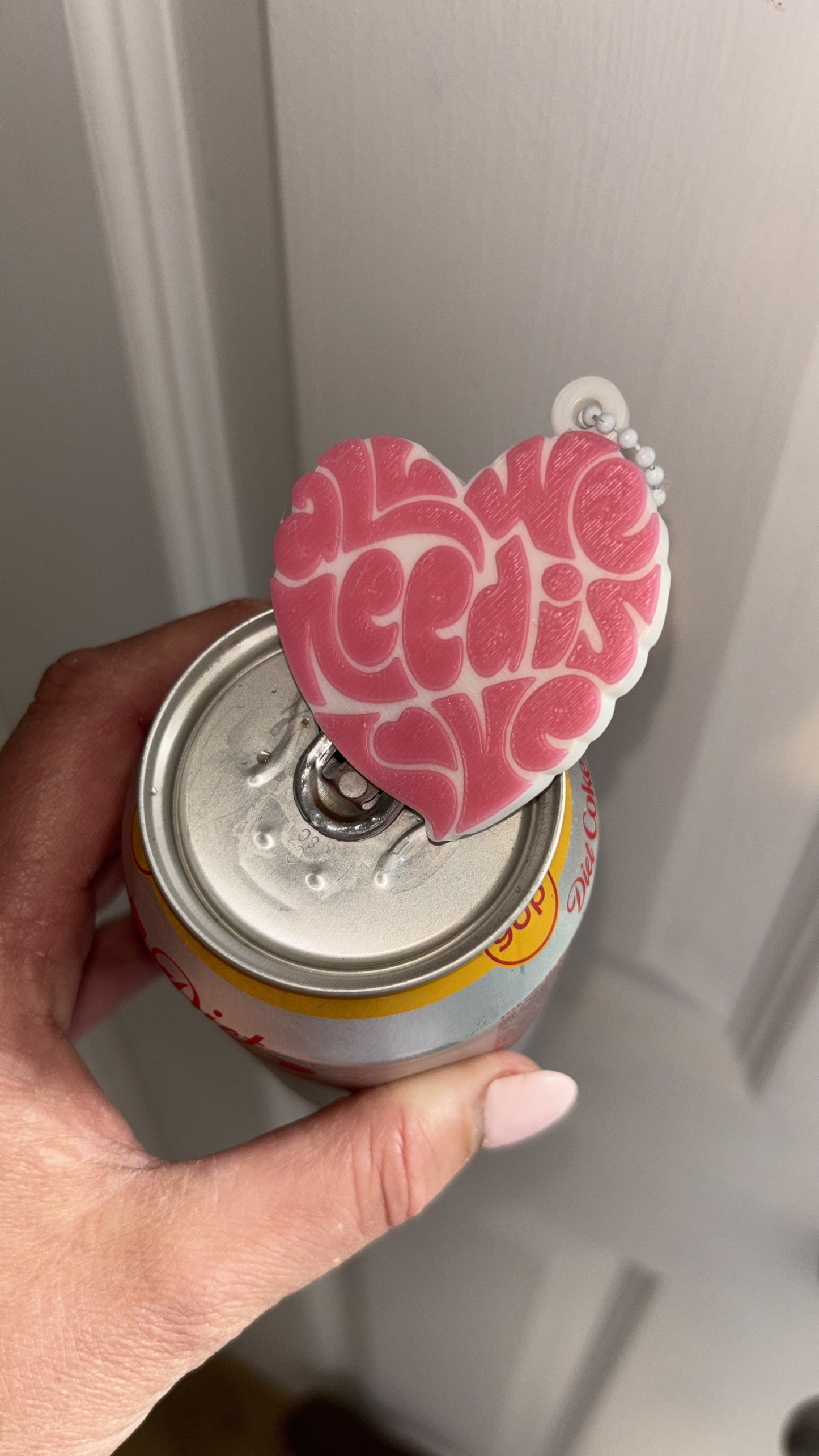 All I Need Is Love Can Opener | Nail Saver Can Tab Opener | Acrylic Can Lid Lifter | Soda Can Opener Tool | Cute Gift for Her | No Broken Nails Tool