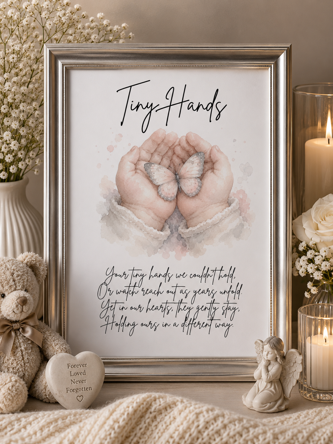 Baby Loss Memorial Print A4 | Stillborn & Pregnancy Loss Poem | Bereavement Gift | Rainbow Baby | Sympathy Keepsake | Unframed