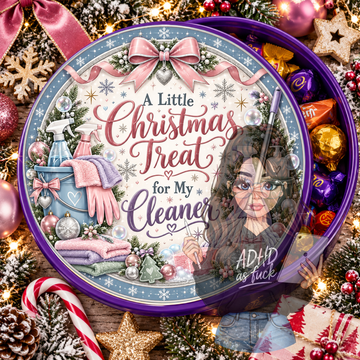 Christmas Occupation Chocolate Tub Lid Designs – Set of 9 PNG Digital Downloads
