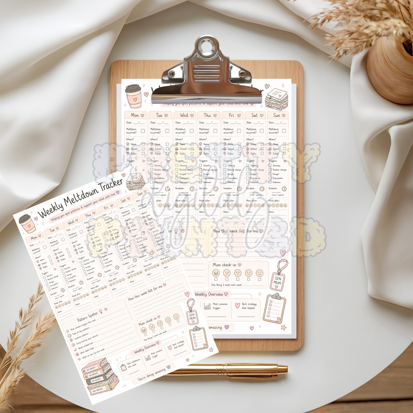 Meltdown Tracker Bundle — 4 Digital Files | Print at Home or Sell as Physical Product | SEN Parent Resource