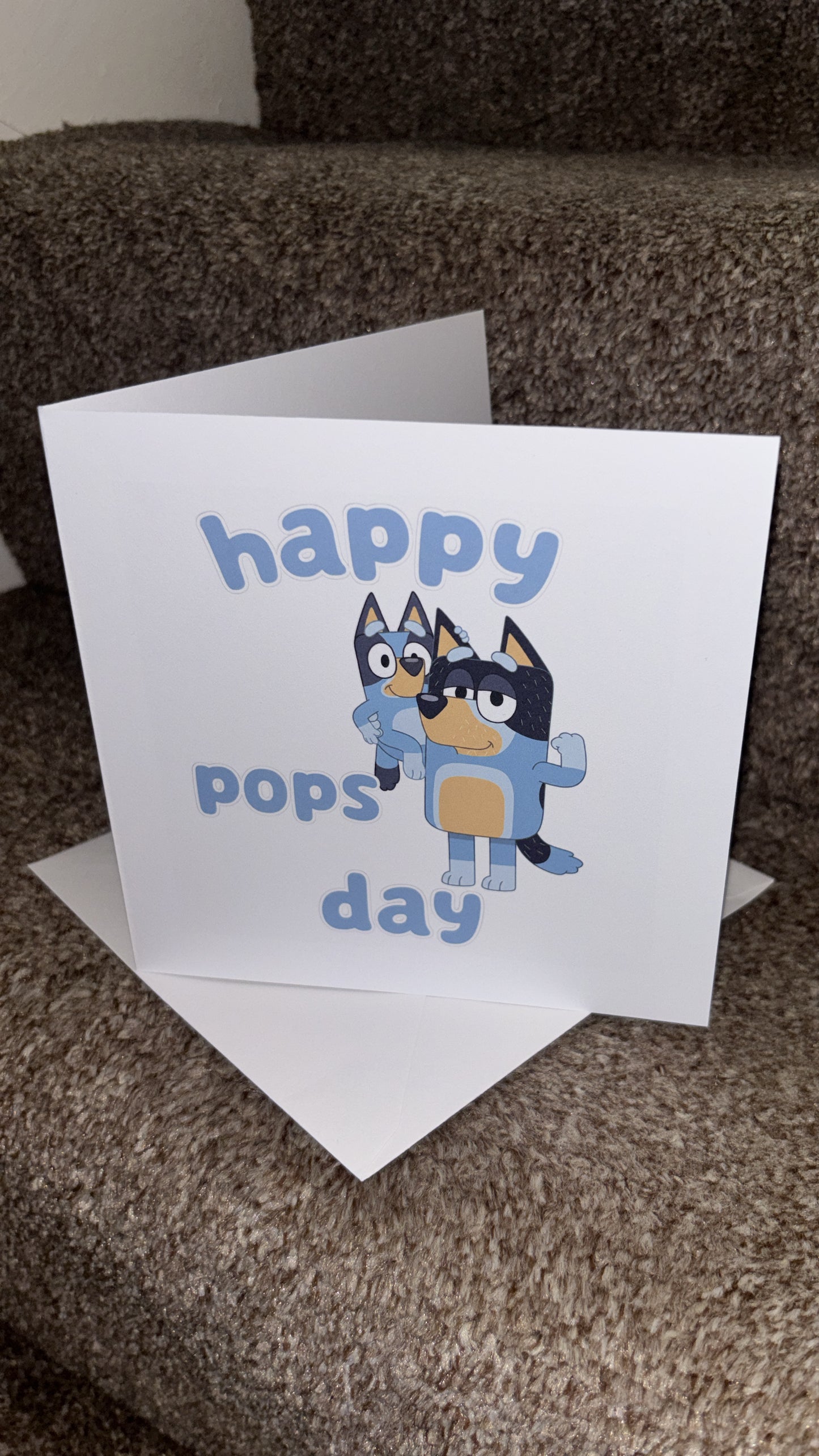 Bluey Inspired Father’s Day Card | Daddy, Pops, Grandad & Gramps Day Cards | Cute Kids Father’s Day Greeting Card | Handmade Card for Dad