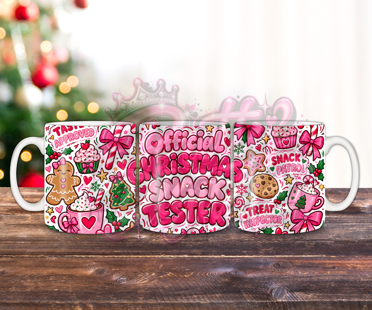 Funny Christmas Mug Wrap Bundle | 10 Pink Girly Christmas Sublimation Designs | 11oz Mug PNG Digital Download