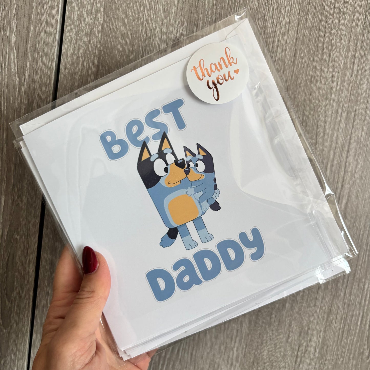 Bluey Inspired Father’s Day Card | Daddy, Pops, Grandad & Gramps Day Cards | Cute Kids Father’s Day Greeting Card | Handmade Card for Dad