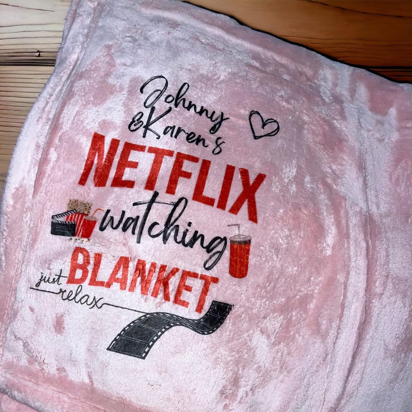 Personalised Plush Blanket | Custom Printed Blanket | 150 x 120cm | Grey or Blush Pink | Photo & Name Blanket | Custom Gift