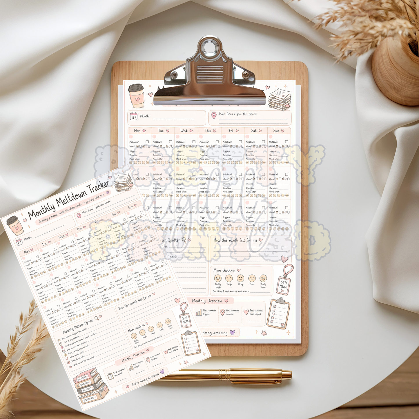 Meltdown Tracker Bundle — 4 Digital Files | Print at Home or Sell as Physical Product | SEN Parent Resource