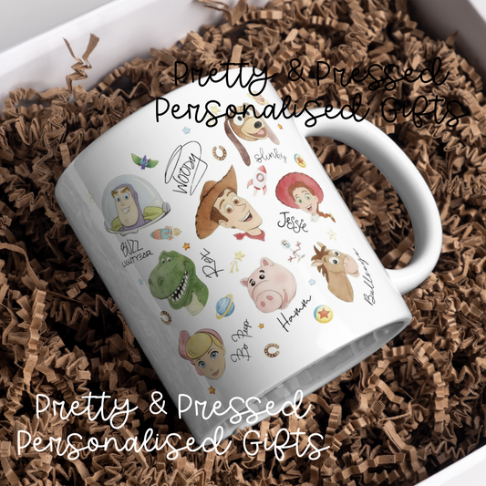Toy Inspired Character Mug | Personalised 11oz Ceramic Mug | Full Wrap Design | Microwave & Dishwasher Safe | Character Lover Gift |