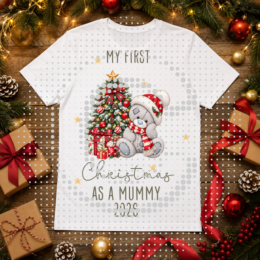 Christmas teddy bear PNG bundle preview with festive designs