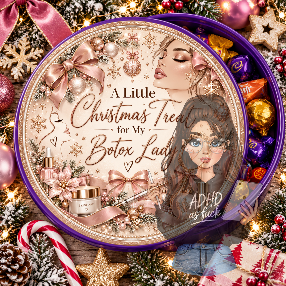 Christmas Occupation Chocolate Tub Lid Designs – Set of 9 PNG Digital Downloads