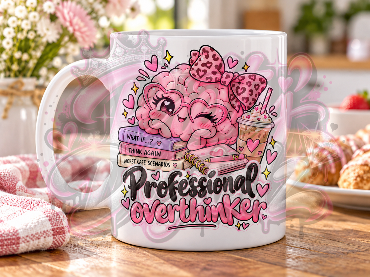 10 Girly Mental Health PNG Bundle | Funny Overthinking & Chaotic Girl Sublimation Designs | 300 DPI Digital Download