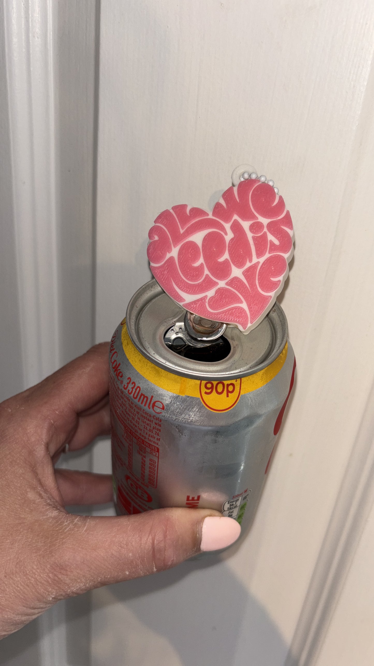 All I Need Is Love Can Opener | Nail Saver Can Tab Opener | Acrylic Can Lid Lifter | Soda Can Opener Tool | Cute Gift for Her | No Broken Nails Tool