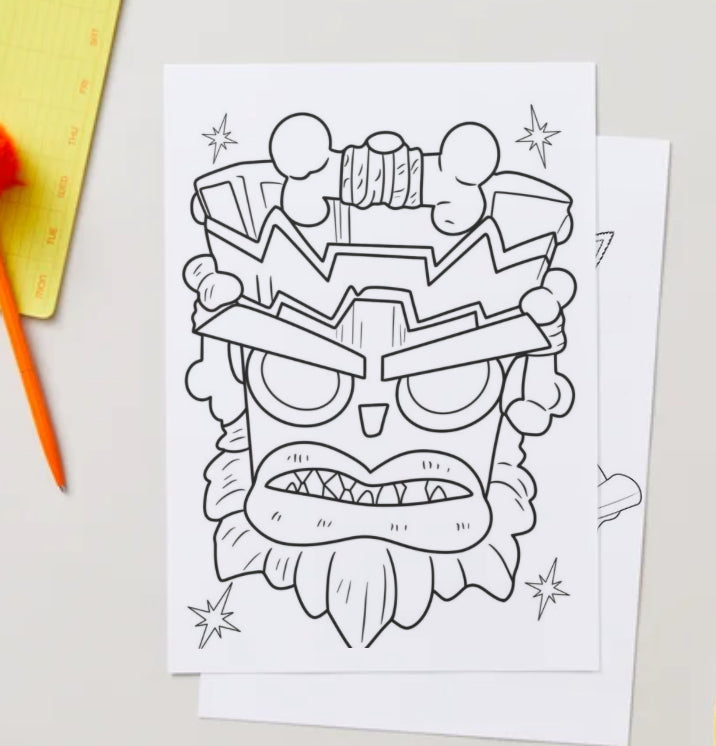 Crash ban colouring pdf