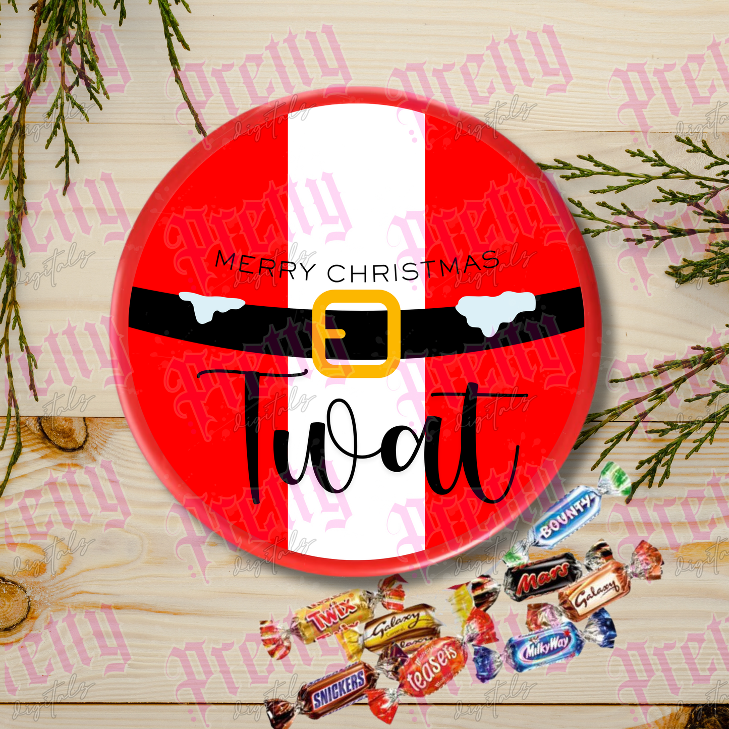7 Hilariously Rude Chocolate Tub Lid Designs | Naughty Christmas Labels | Funny Adult Gift Stickers | Printable Instant Download- FREE blank to add own crude name