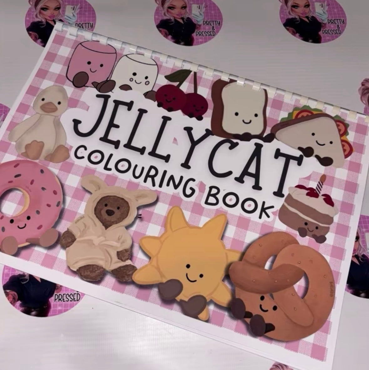 Personalised JellyC Colouring Book | 21 Page Cute Character Colouring Book | 120gsm Thick Paper | Spiral Bound Kids & Adults Relaxing Colouring Gift