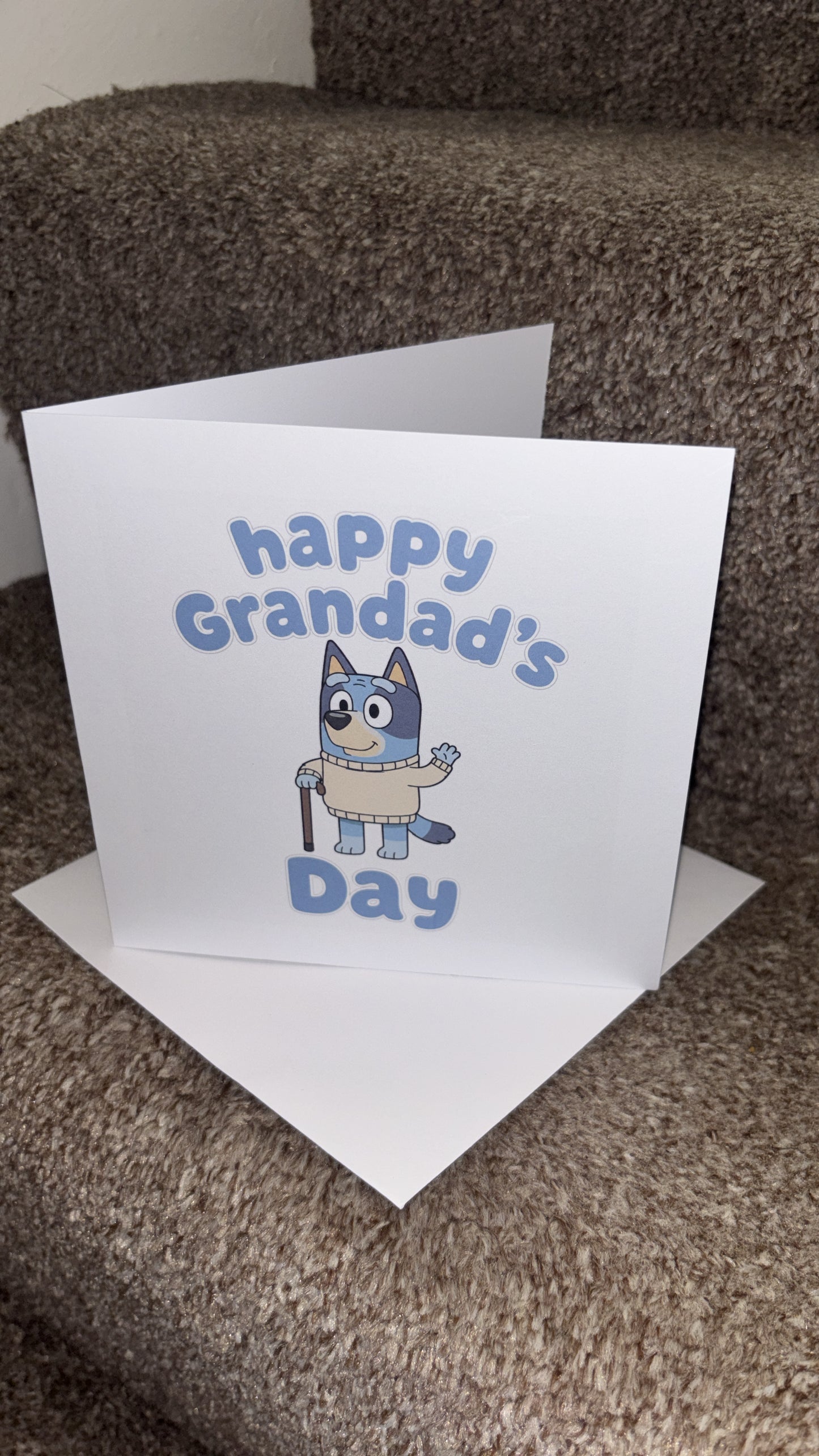 Bluey Inspired Father’s Day Card | Daddy, Pops, Grandad & Gramps Day Cards | Cute Kids Father’s Day Greeting Card | Handmade Card for Dad
