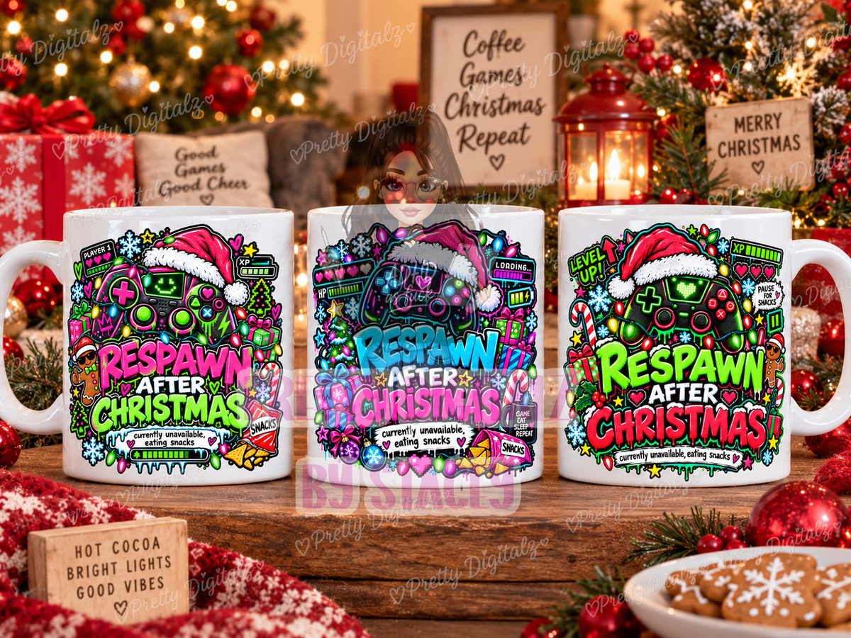 Christmas Isn’t Just for Kids Digital Bundle | Retro Adult Christmas PNGs, Seamless Pattern, Notepad & Placemat Designs