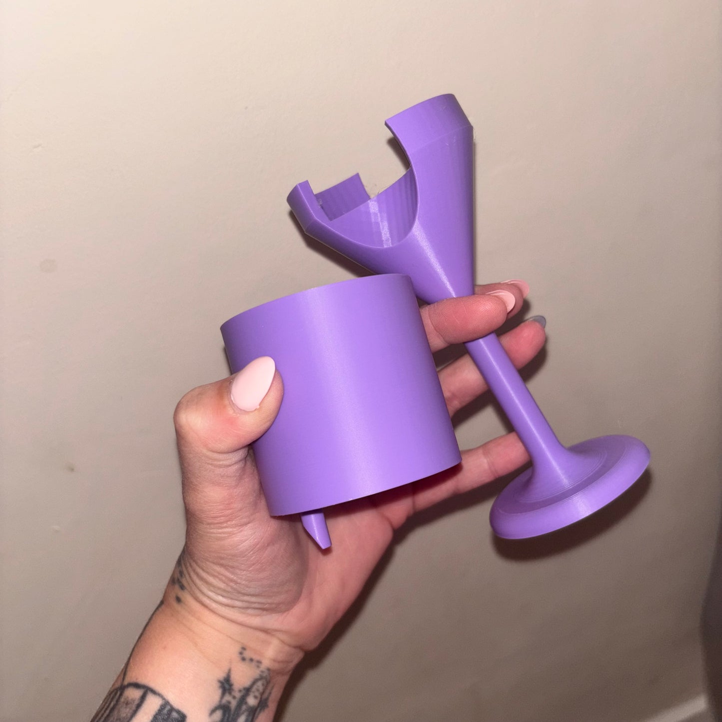 16oz Snow Globe Funnel, Lid Holder & Glitter Pokey Tool Set | Tumbler Filling Kit | Resin & Glitter Pouring Aid | 3D Printed Craft Tool