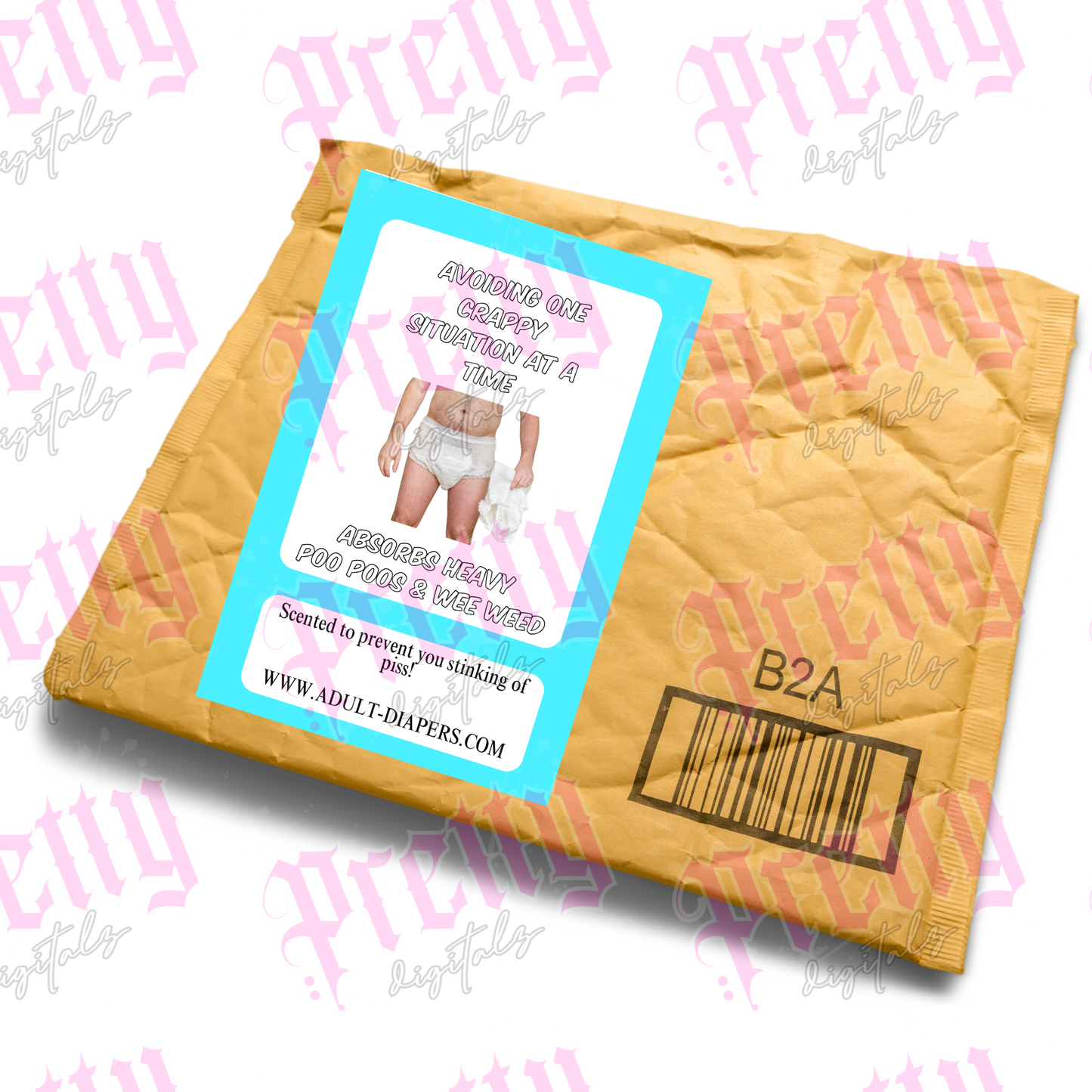 Postal Prank Label Bundle | Funny Parcel Stickers | Fake Package Labels | Adult Humour Gag Stickers | Printable PNG Prank Pack (Set of 4)