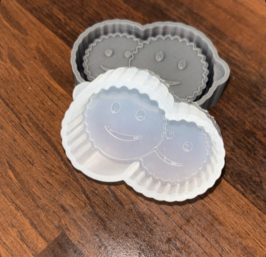 Smiley Duo Silicone Mould For Wax Melts & Freshies | clear transparent