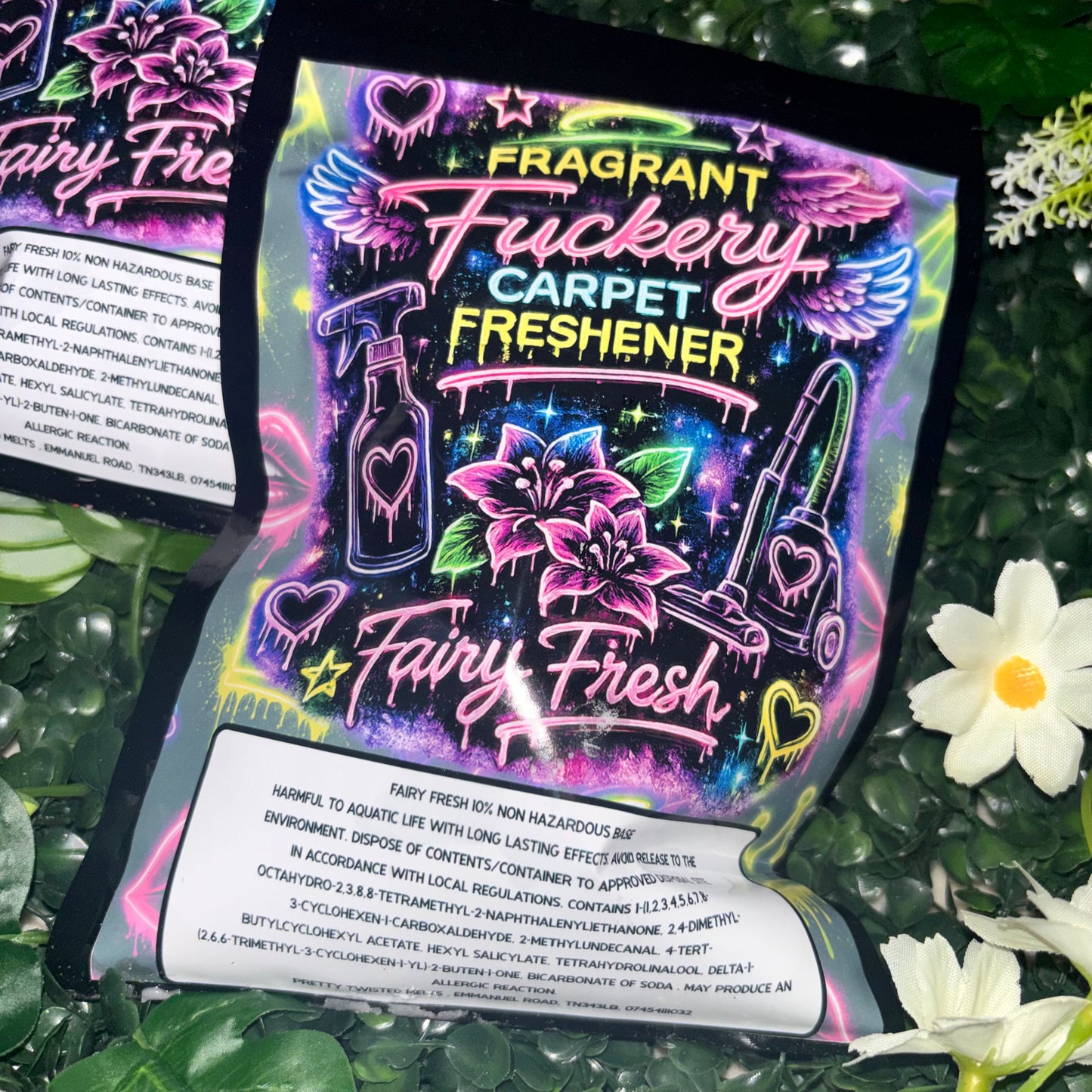 🌸 Fragrant F*ckery Carpet Freshener – 200g Bag | Luxury Carpet Freshener Powder | Fairy Fresh, Candy Floss, Sunset Blossom & More