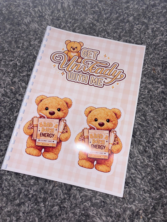 P Louise Inspired “Unteddy” Colouring Book PDF | Cute Teddy Bear Colouring Pages | Printable A4 Digital Download | Doodle Colouring Book for Kids & Adults