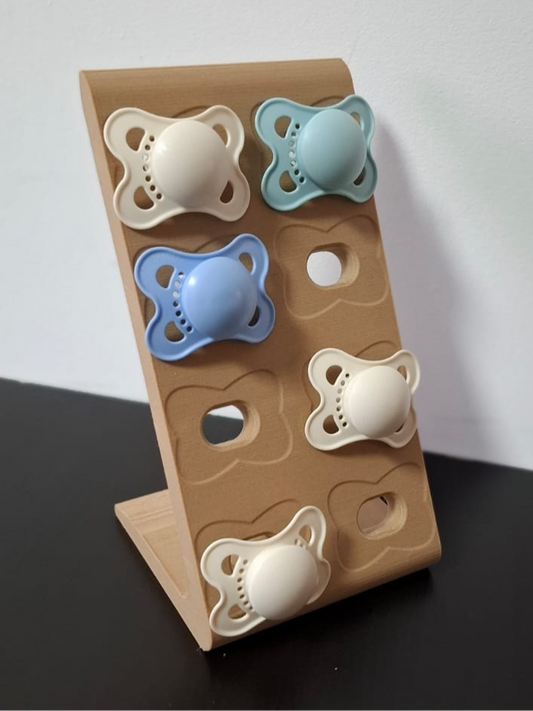 3D Printed Baby Dummy Holder Stand | Pacifier Storage Organiser for Nursery | Modern Dummy Display Rack | Baby Shower Gift | Countertop Pacifier Stand