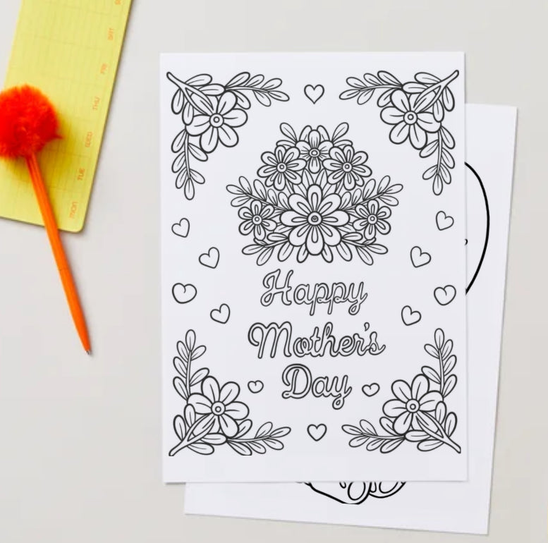Mother’s Day colouring book and activities