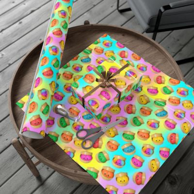 A3 Kawaii Dumpling Wrapping Paper Sheets | Cute Pastel Gift Wrap | Funny Food Gift Wrap | Colourful Aesthetic Wrapping Paper | Choice of 4 Designs