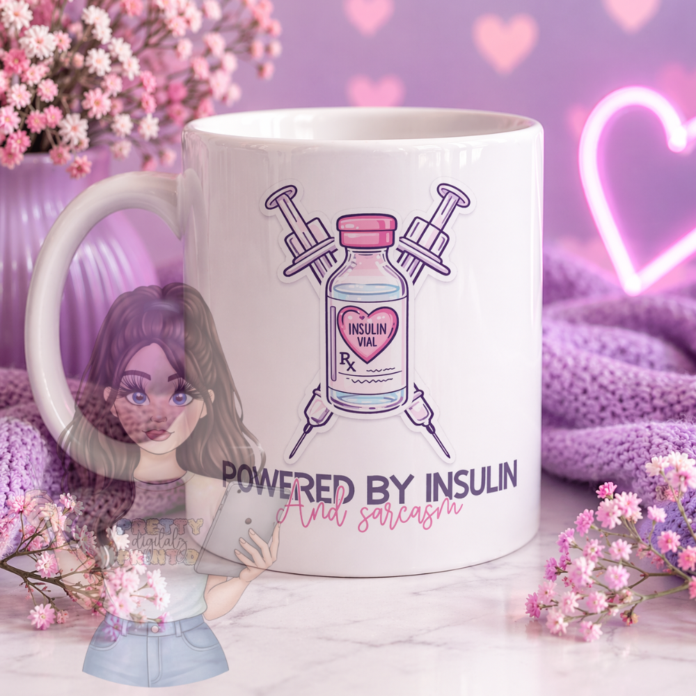 Funny Type 1 Diabetes Mug | T1D Coffee Mug | Diabetic Humour Gift | Insulin Mug | Coffee Lover Gift | Type One Diabetes Awareness | 11oz Ceramic Mug