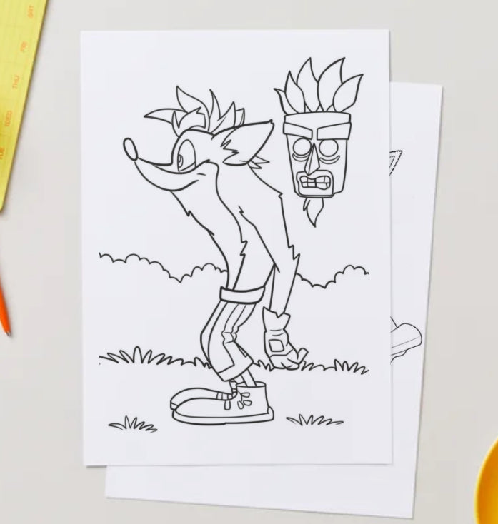 Crash ban colouring pdf